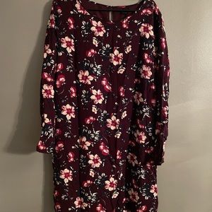 Purple with flower detailing.